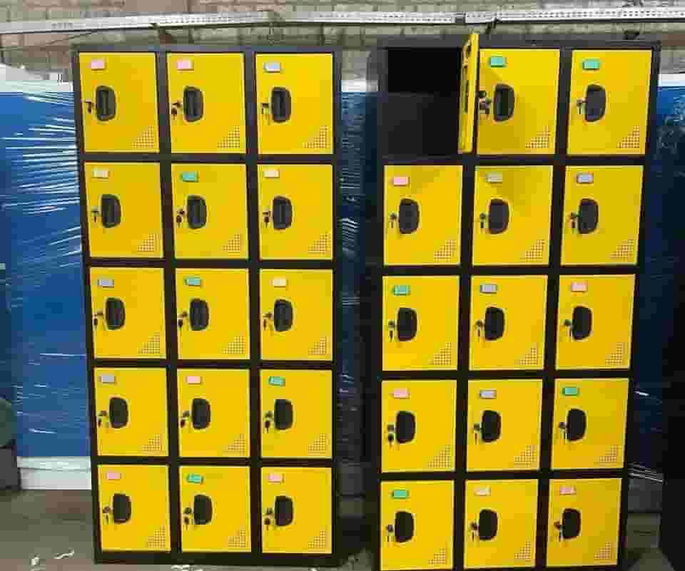 لوكر صاج محمل مطلي الكتروستاتك 