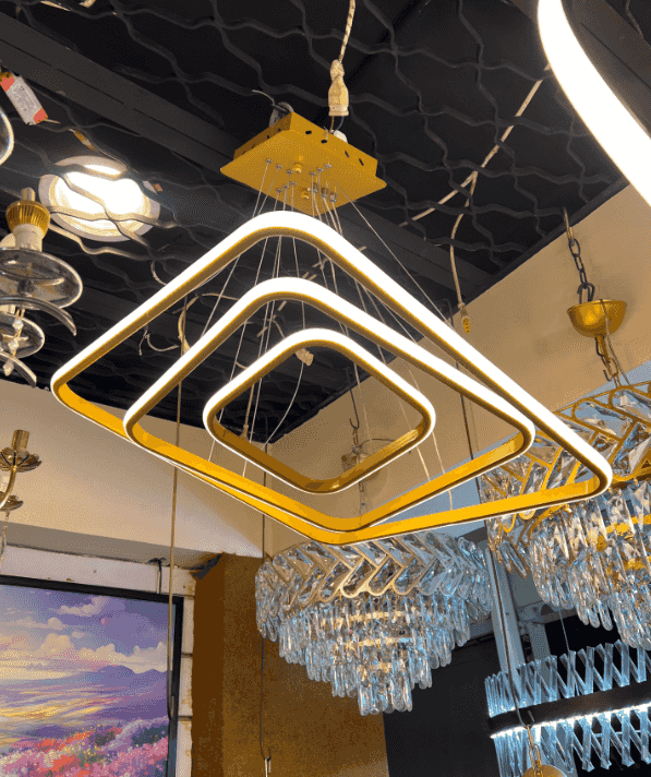 نجفة مودرن LED بثلاث ألوان نجفة مودرن LED بثلاث ألوان