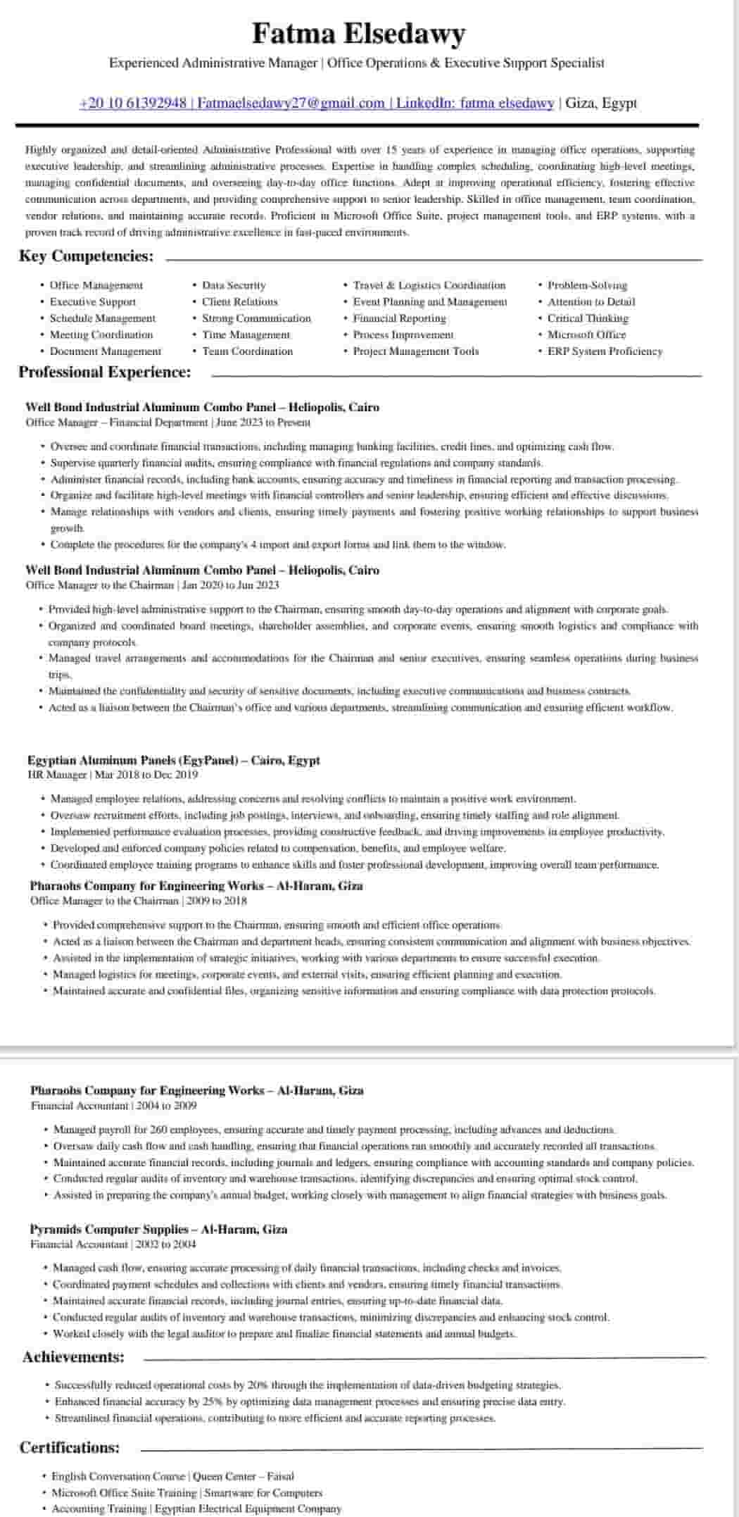 مديرة مكتب او مدير تنفيذى مديرة مكتب او مدير تنفيذى