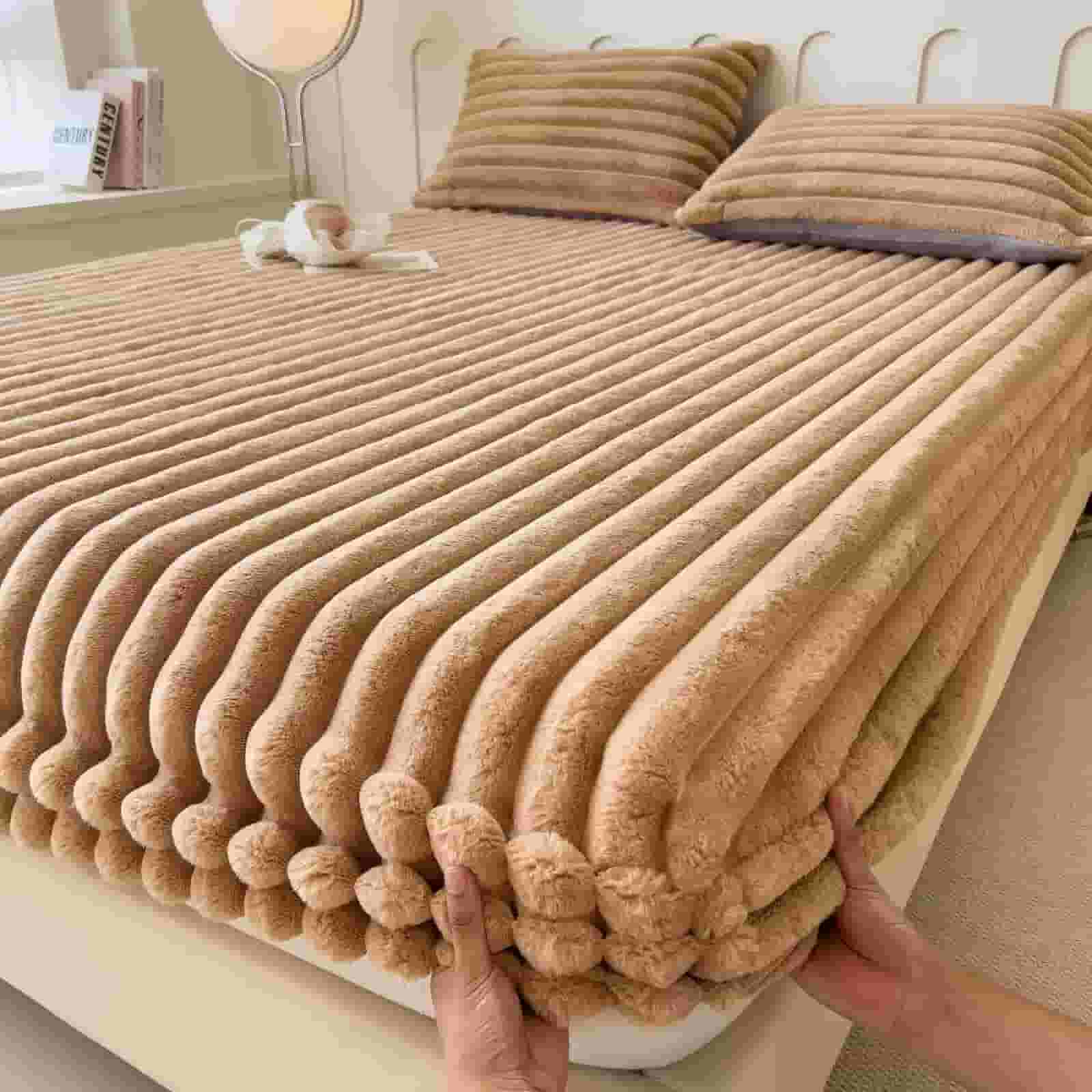 كفر السرير الفرو الفاخر كفر السرير الفرو الفاخر